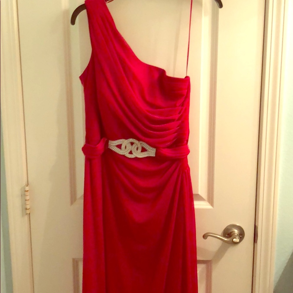 Semi formal long gown red dress
